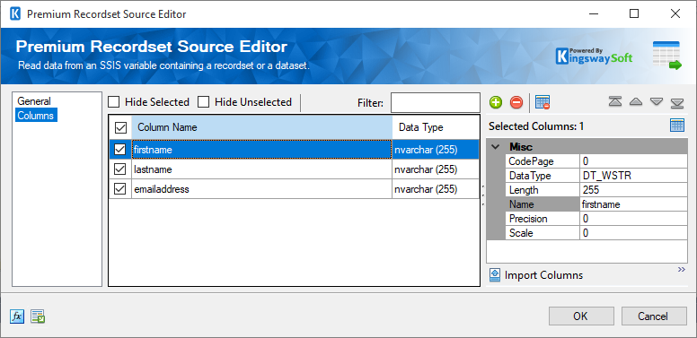 SSIS Premium Recordset Source